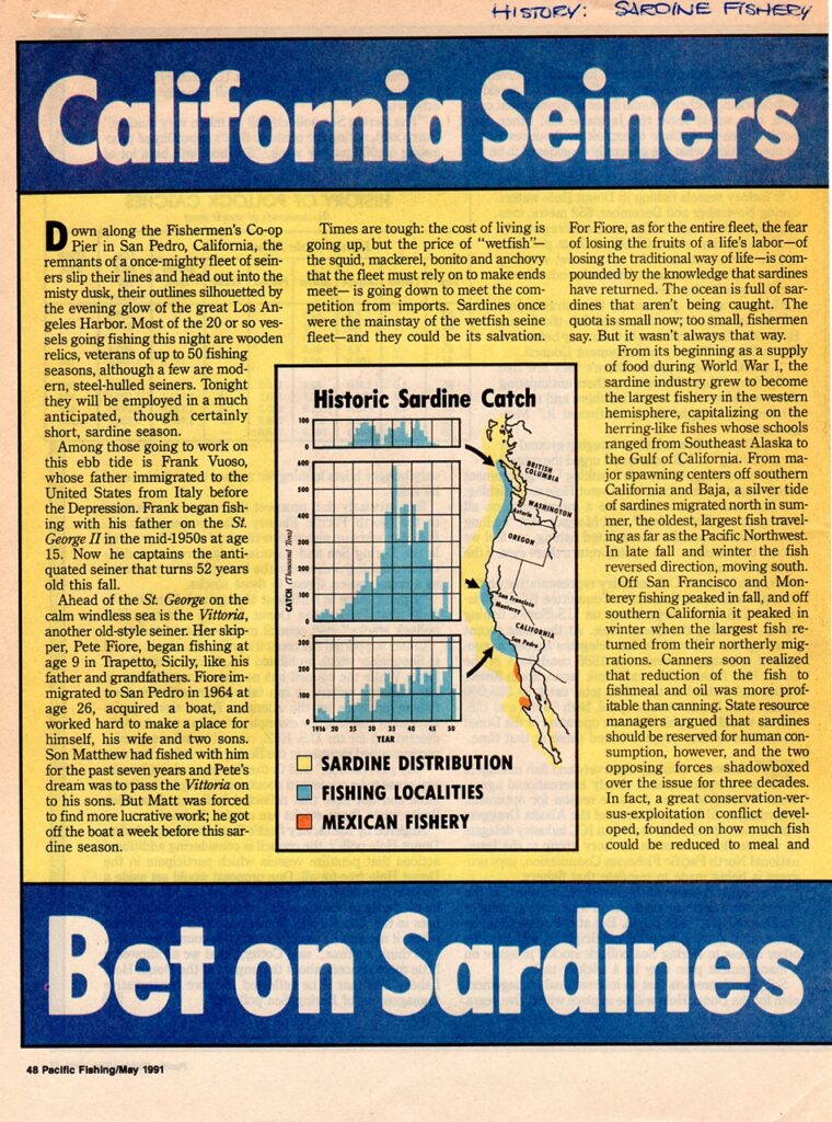 CA Seiners bet on sardines | Read article