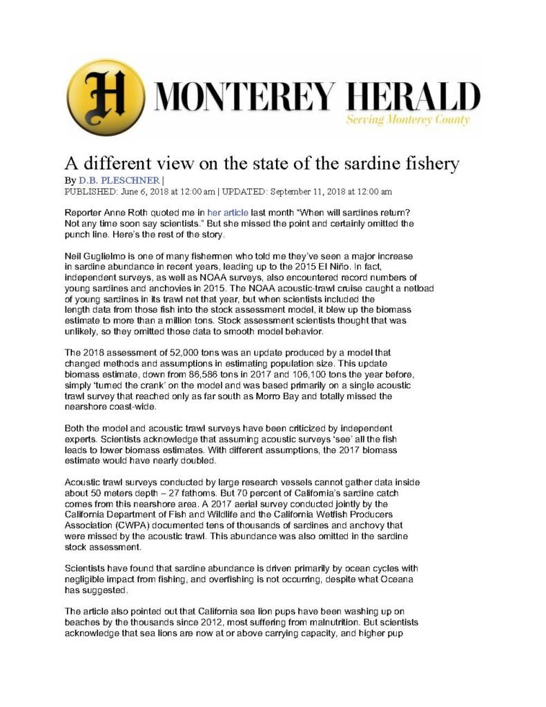A different view on the state of the sardine fishery | Read Op Ed